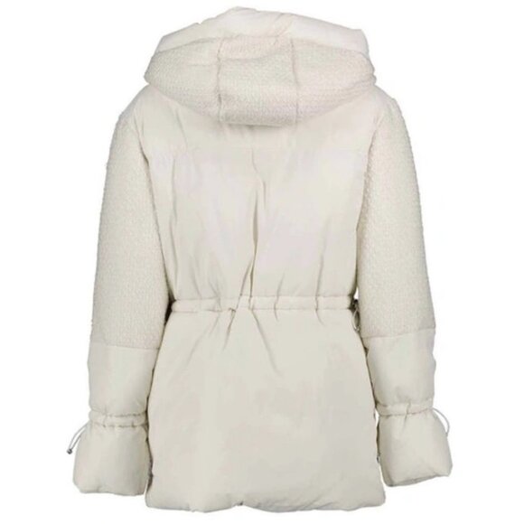 NWT Vegan Puffer Winter Coat NOIZE Nordstrom Size Small White Minka Insulated S - Picture 15 of 16
